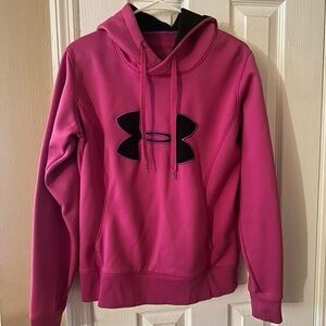 Under Armour Hot Pink Hoodie with Black Logo